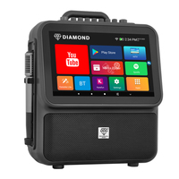 Mesin Karaoke Pintar Multifungsi Diamond Patent Dual 4'' Woofer Bertenaga 180W Isi Ulang dengan Layar Lirik 13.3''