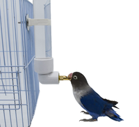 Abreuvoirs modernes pour oiseaux en plastique transparent écologique anti-fuite, capacité de 130 ml