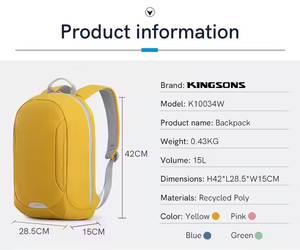 <strong>2025</strong> Trendy Solid Color <strong>Backpack</strong> - Lightweight &amp; Water Resistant Recycled Polyester for Women &amp; Teens, Ideal School Bookbag - Product Image 6