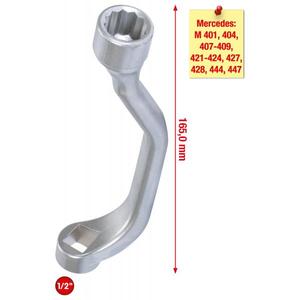 KS TOOLS - 455.0017 1/2 ''Clé à boulon cylindrique, Mercedes, 17mm, 12pt - EAN 4042146377826 LOURDS - Product Image 2