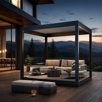 Gazebo manuel en aluminium toutes saisons, durable, pour balcon et salle étoilée, fourni par le fabricant