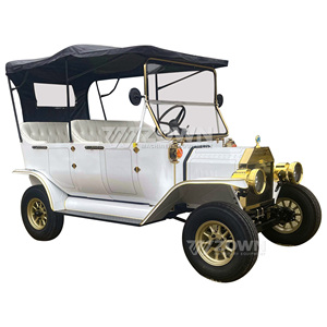 Voiture électrique classique vintage de bonne qualité, 5 places, jaune, pour le tourisme, à vendre - Product Image 4