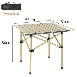 Tables de pique-nique pliables légères et portables Oudtoor, réglables en hauteur, pour le camping en plein air - Product Image 3
