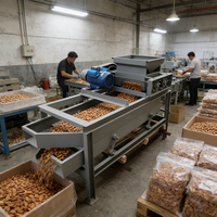 Machine à casser les noix automatique à prix d'usine, décortiqueuse d'amandes, pour la décorticage secondaire des amandes et des noix de pécan