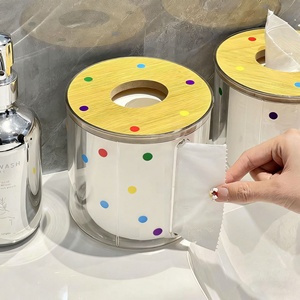 Suporte Moderno de Plástico Transparente e Impermeável para Caixa de Lenços de Papel, para Mesa de Centro da Sala de Estar, Armazenamento e Decoração Doméstica - Product Image 2