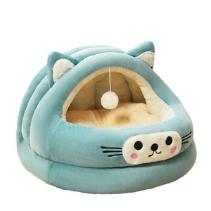 Cat Ear Pet Nest addensato Semi-chiuso canile invernale prodotti caldi per quattro stagioni uso XL taglia per piccoli animali e cani - Product Image 1