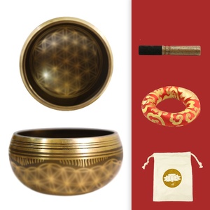 Bol chantant tibétain fait main en cuivre, bol sonore pour la thérapie sonore, l'équilibre des chakras, la méditation, le yoga, la guérison, bol Bouddha pour la relaxation - Product Image 6