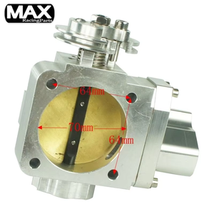 อลูมิเนียมแบบสากลสูงสุด70มม. ตัวคันเร่งสำหรับ TB05 Mitsubishi Lancer <span class=keywords><strong>Evo7</strong></span> 8 9 4G63เครื่องยนต์รถยนต์สีเงิน - Product Image 6