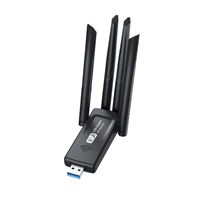 Nouveautés Adaptateur WiFi USB Mini Dongle Bluetooth Double Bande 1300 Mbps 2.4/5 GHz pour PC/Ordinateur Portable/Ordinateur de Bureau Récepteur Externe