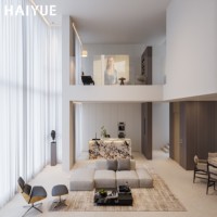 HAIYUE Solutions professionnelles de conception graphique d'intérieur, rendu 3D, design écologique et durable, design postmoderne, plans de maison complets
