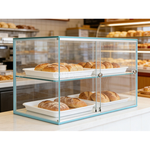 Vitrine de Comptoir en Verre pour Boulangerie, Présentoir à Pain, Vitrine à Desserts et Pâtisseries, Meuble Personnalisé pour Magasin Entier - Product Image 4