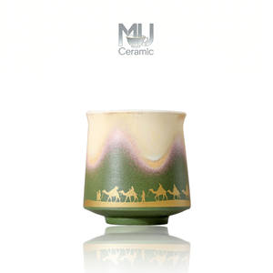 Tazza da Caffè Espresso in Ceramica Stile Mediorientale con Design Cammello del Deserto, Elegante Tazza Araba per Regalo - Product Image 1