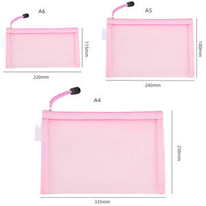 High Quality Document <b>Pocket</b> Custom Envelope File Zipper Bag Document Mesh Bag for School Office Supplies - Product Image 6