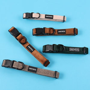 Suministros para mascotas, accesorios de <span class=keywords><strong>collar</strong></span> de terciopelo para perro con hebilla de Metal, <span class=keywords><strong>Collar</strong></span> de perro bonito acolchado suave y duradero ajustable - Product Image 1