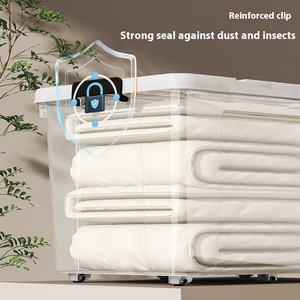 Grande boîte de rangement en plastique PP transparent Design rectangulaire moderne avec moulage par injection pour l'organisation du bureau à domicile - Product Image 3