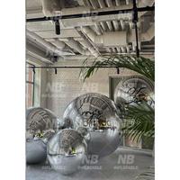 Ballon miroir gonflable en PVC durable, imperméable, de différentes tailles, irisé, pour événements en plein air