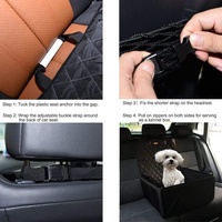 Housse de siège auto universelle pour animaux de compagnie, anti-rayures, panier de siège auto pour chien 2-en-1, siège rehausseur auto imperméable pour chien