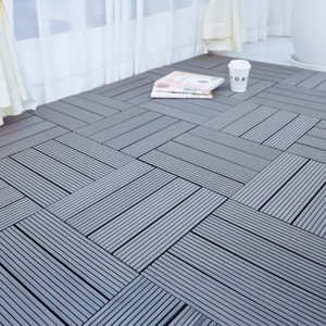 Set 10 pezzi 30x30x2cm Grey PVC esterno giardino piastrelle 0.9 m² pavimenti in plastica Outlet