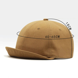 Tùy Chỉnh Ngắn Lật Trở Lại Mềm Mại Mũ Bóng Chày Mũ Lớn Kích Thước Đầu Snapback <span class=keywords><strong>Hat</strong></span> - Product Image 3