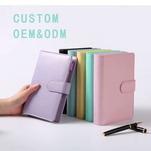 Hot-Selling A6 Aron Mini Cute Personalized Notebook Planner A5 Loose-Leaf <b>Journal</b> Hardcover Styler Leather Cover Perfect Gift - Product Image 1