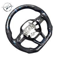 Volant sport en fibre de carbone léger avec poignée en cuir perforé de 35 mm d'épaisseur pour Honda Civic Si Type-R Fl5 11e génération