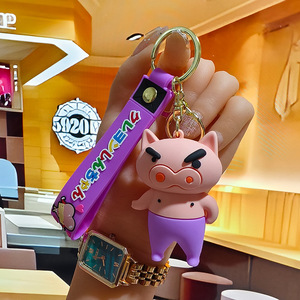 Bán buôn tinh tế nhỏ PVC <span class=keywords><strong>Keychain</strong></span> phim hoạt hình mới Crayon thiết kế với hợp kim kẽm xe vòng chìa khóa mặt dây chuyền túi <span class=keywords><strong>Keychain</strong></span> - Product Image 3