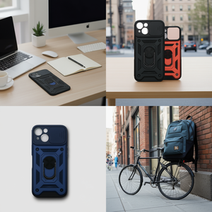 Étui de téléphone magnétique de style armure pour iPhone - Product Image 3