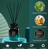 Set Diffusore di Fragranze per Ambienti in Vetro Cilindrico di Lusso OEM con Oli Essenziali, Lunga Durata 60-90 Giorni