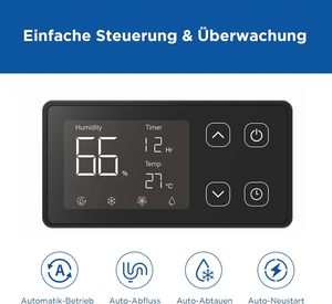 モイスウェル新型電気式除湿機35L、5m排水ホースと自動霜取り機能付き |   クロールスペースと地下室の商業利用 - Product Image 6