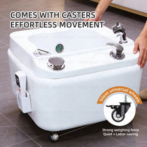 Baño de Pies Eléctrico de Desintoxicación con Calentamiento a Temperatura Constante, Masaje, Luces de Desinfección y Ruedas Móviles - Product Image 3