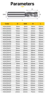 HUHAO 4 фреза для черновой обработки, фреза, спиральная гофрированная фреза, фреза для стали с защитным отверстием H04230401