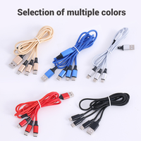 Cable de Datos y Carga USB 3 en 1 de Alta Calidad, Cable de Carga para Teléfono, Cable USB a C, Cable USB C