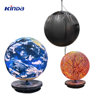Pantalla LED Esférica Creativa a Todo Color, Pantalla LED Circular Flexible P2 P1.8, Pantalla LED Esférica de Video
