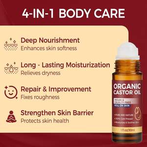 Aceite Capilar Roll-on con Logotipo Personalizado, Aceite de Ricino para el Crecimiento del Cabello, Tratamientos Bloqueadores de DHT, Tratamiento Capilar para Cabello Dañado - Product Image 4