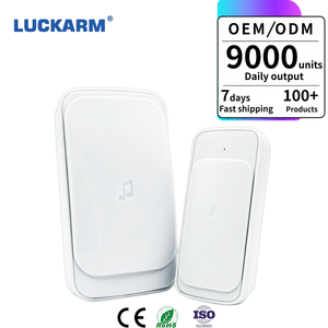 LUCKARM Sonnette Blanche Étanche Portée 280M Hôtel Appartement Sonnette Intelligente <span class=keywords><strong>Carillon</strong></span> - Product Image 1