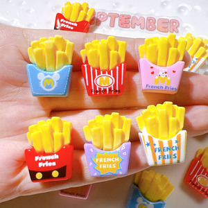 Accessoires de pâte à modeler en forme de frites, ornements en résine faits main pour bricolage, accessoires DIY - Product Image 3