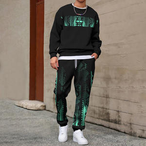 Conjuntos <span class=keywords><strong>de</strong></span> camisa <span class=keywords><strong>de</strong></span> <span class=keywords><strong>hombre</strong></span> <span class=keywords><strong>de</strong></span> <span class=keywords><strong>moda</strong></span> cómodos universales para <span class=keywords><strong>Amazon</strong></span> y AliExpress <span class=keywords><strong>ropa</strong></span> casual transfronteriza con diseño geométrico - Product Image 2