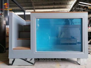 <span class=keywords><strong>Piscine</strong></span> en conteneur maritime à montage rapide pour camping avec terrasse en bois, préfabriquée, résistante au vent, pour parc de vacances en bord de mer avec éclairage LED - Product Image 4