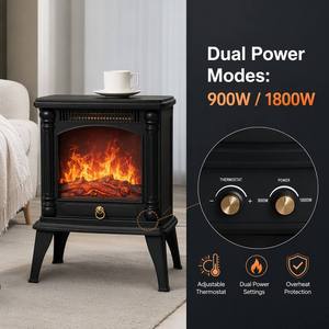 Mini Chimenea Eléctrica con Llama Ajustable, Calentador de Espacio Silencioso para Oficina y Estación de Trabajo - Product Image 2