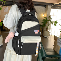 Nouveau Sac à Dos Coréen Mignon 2026 pour Étudiants et Jeunes, Unisexe, Imperméable, Doublure Polyester, Motif Floral, Grande Capacité