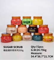 Gommage corporel au sucre, sel, café et curcuma, parfum rose et orange douce, exfoliant, anti-cellulite, blanchissant, en pot de 350g