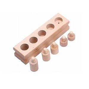 Commercio all'ingrosso personalizzata multicolor montessori knobbed cilindro blocchi di materiali didattici educativi di legno strumenti di apprendimento precoce giocattoli - Product Image 5