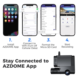 <span class=keywords><strong>Azdome</strong></span> กล้องติดรถยนต์ C9 Pro 4G, กล่องดำกล้องติดรถยนต์อเนกประสงค์1080P ฟังก์ชั่น GPS P - Product Image 6