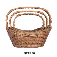 Panier de Offre Spéciale panier de fleurs suspendu à la main panier en osier artisanat