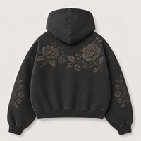 Sweat-shirt OEM à fleurs avec capuche pour hommes, sweats à capuche unis personnalisables, haute qualité, tendance, sweats à capuche