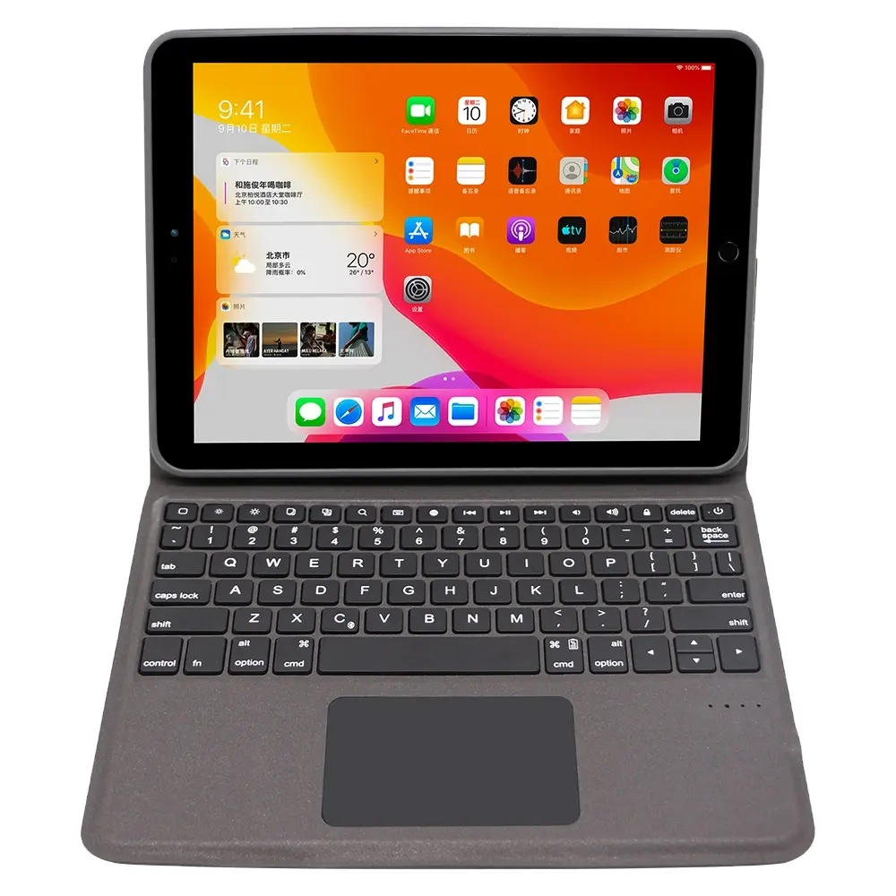 स्लिम ब्लूटूथ 5.1 वायरलेस touchpad के साथ पु चमड़ा कीबोर्ड कवर मामलों के लिए 2022 नई 11 इंच iPad प्रो