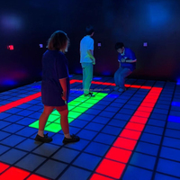 Lumière de sol LED interactive à changement de couleur RVB, activée par le toucher, sensible à la pression, pour jeux et danse, en matériau ABS, 300x300mm MH-057