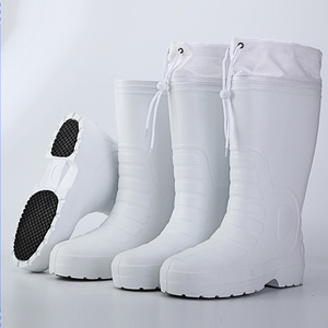 Trắng môi trường thực phẩm khởi động tùy chỉnh bán buôn dầu bằng chứng axit và kiềm kháng lớp phủ chống trượt sản xuất thực phẩm đầu bếp công nhân EVA khởi động - Product Image 6