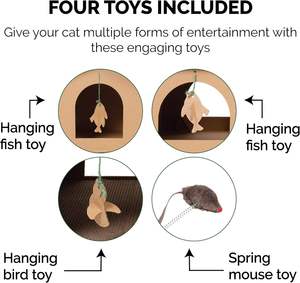 Rumah garuk kucing multi tingkat kustom rumah mainan goresan kucing lucu besar dalam ruangan rumah kardus untuk kucing - Product Image 4