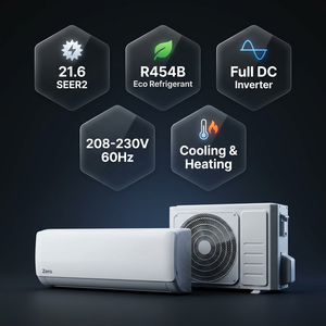 Sistema de Aire Acondicionado Mini Split Zero de 12000 BTU, 21.6 SEER2 R454B, Bomba de Calor para el Hogar, 208-230V 60Hz, Funcionamiento de Frecuencia Variable que Garantiza la Eficiencia - Product Image 1
